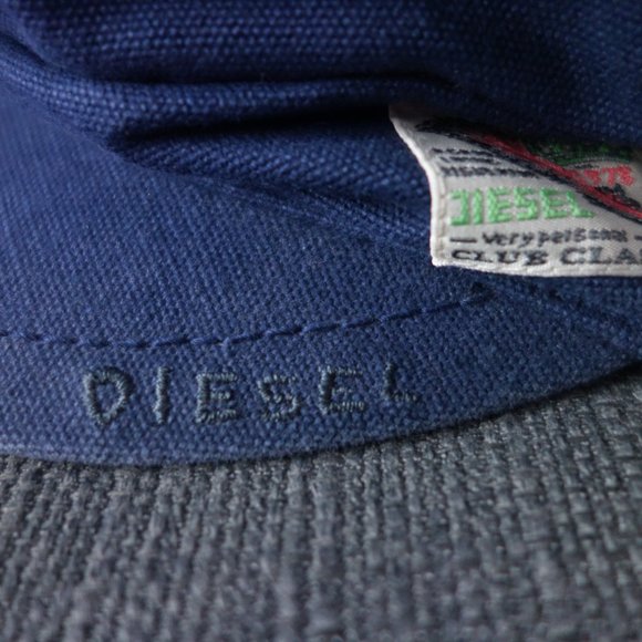 Diesel Blue Tickets Please Berretto 100% Cotton Hat Size II - Picture 3 of 16